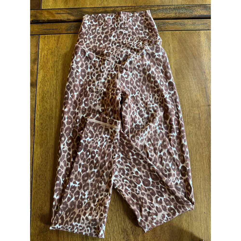 Offline By Aerie Real Me Leopard Leggings XS High Waisted Crossover Brown - Picture 1 of 8